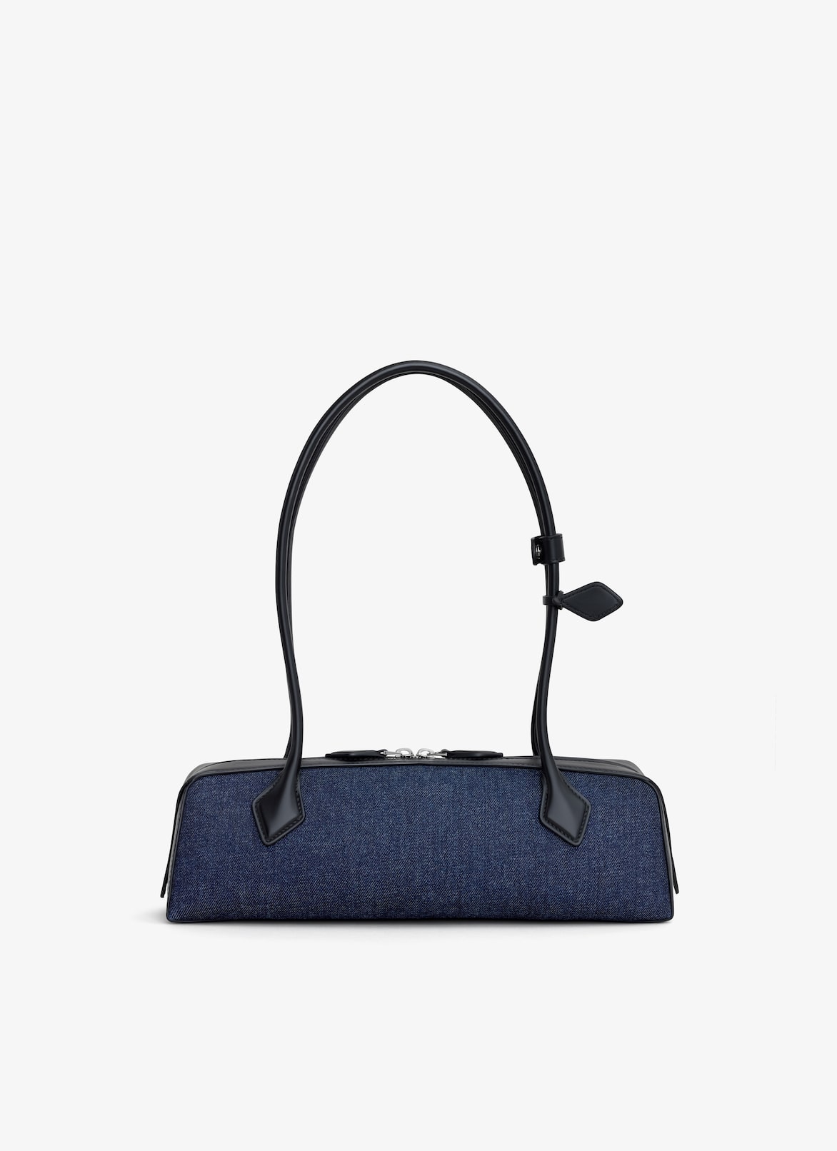 LE TECKEL MEDIUM BAG IN DENIM AND LEATHER ALAÏA DENIM BLUE LE TECKEL MEDIUM BAG IN DENIM AND LEATHER